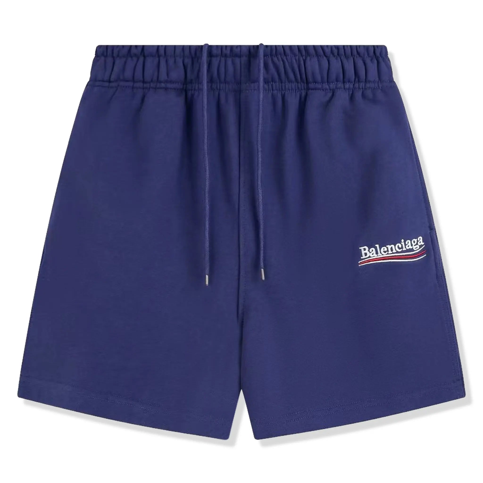Front View of Preloved - Balenciaga Political Logo Kids Navy Shorts